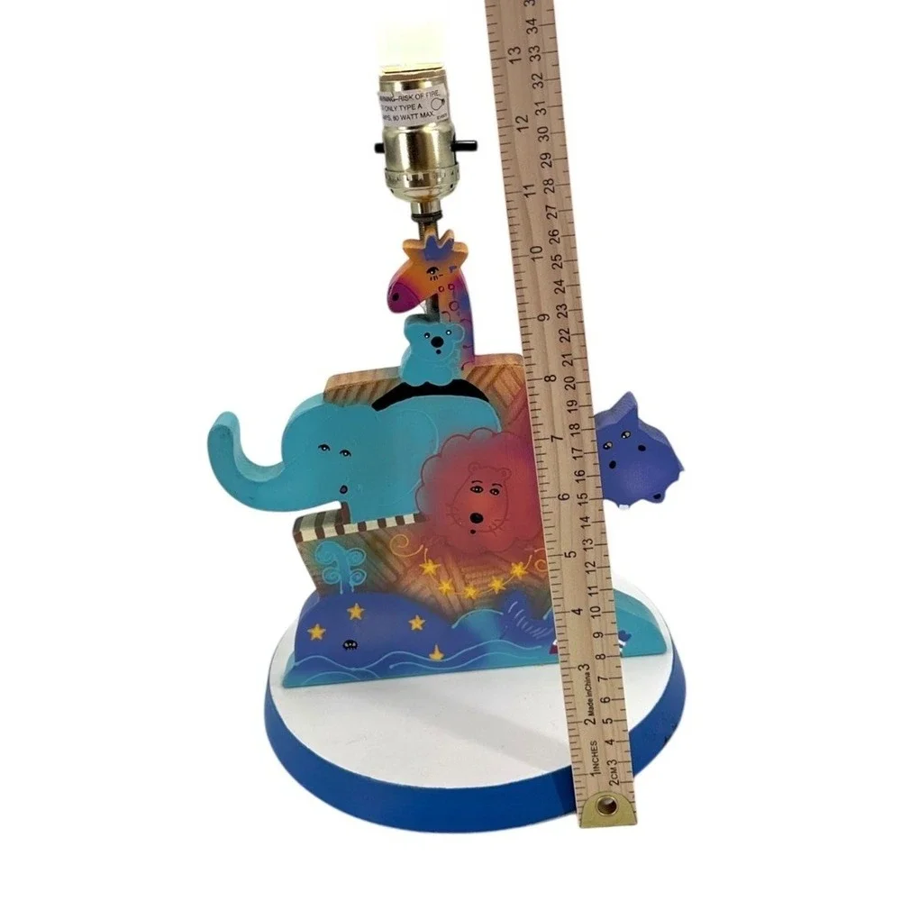 Kids Line Noah's Ark Table Lamp Nursery Wood 15
